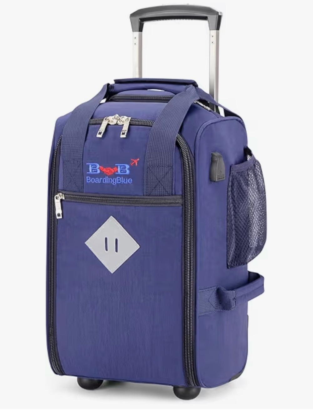 NEW United Airlines Boarding Blue Rolling Personal Bag Navy Carry On